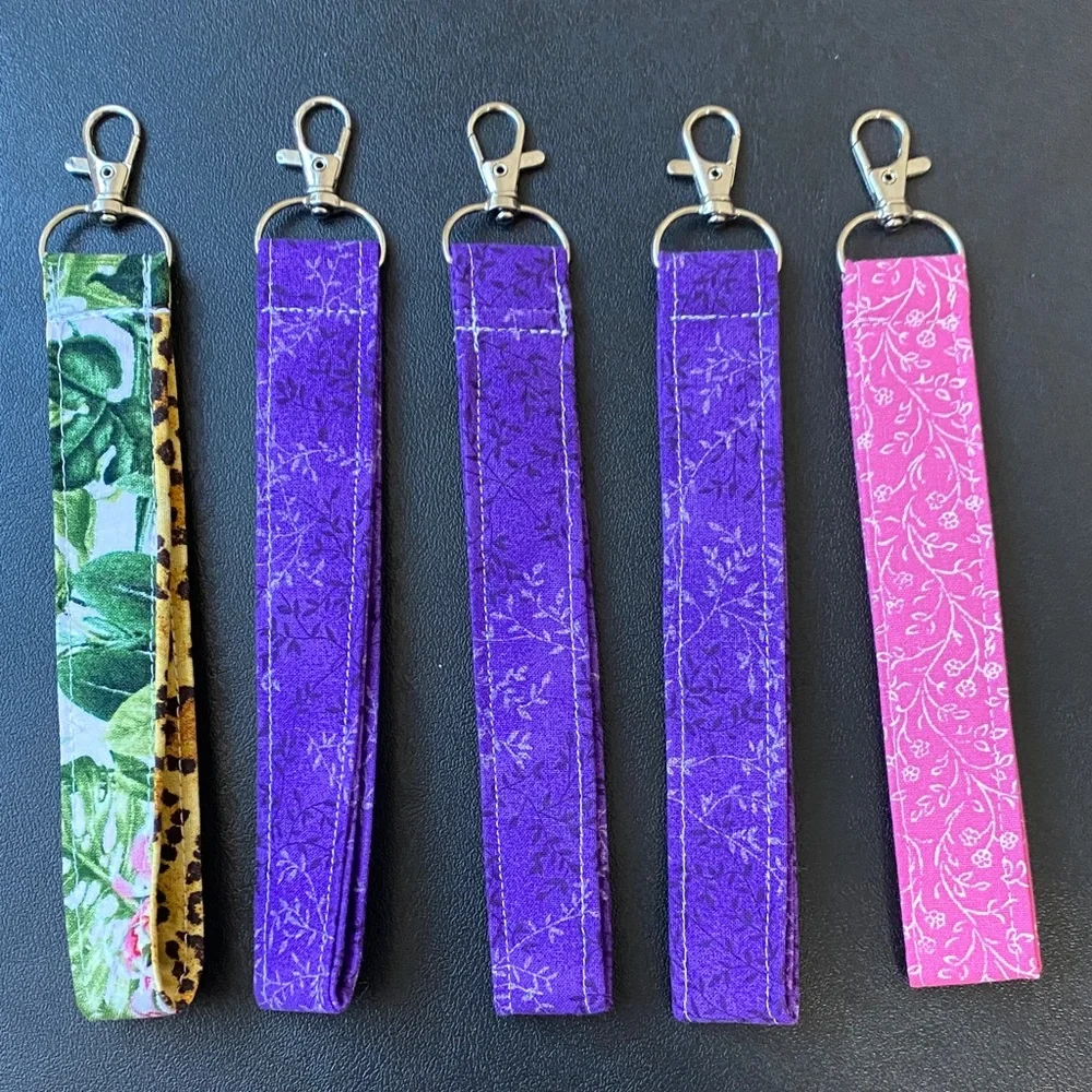 Set of 5 Colorful Keychain Wristlets Set